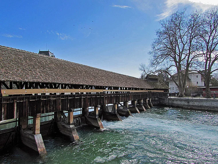 Thun Obere Schleuse Winter