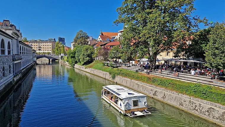 Ljubljana Laibach Flussufer