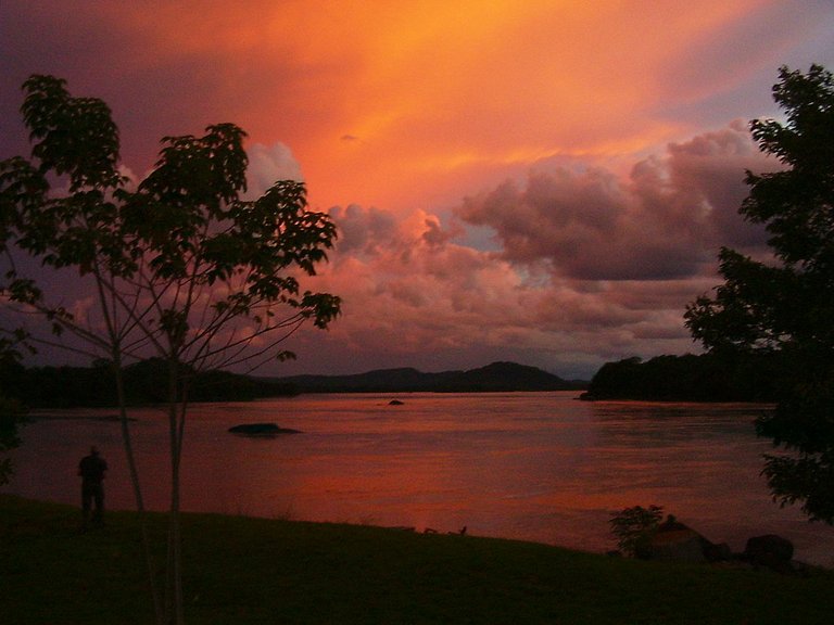 Venezuela Orinoco Abendrot
