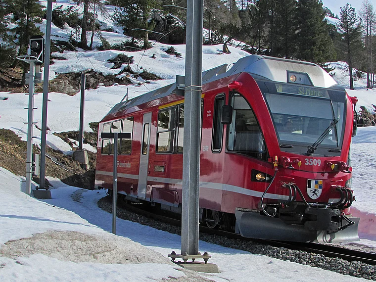 Engadin Montebello-Kurve Bernina-Express