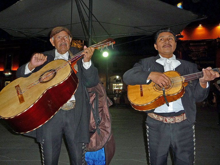 Mexico City Plaza Garibaldi Mariachi Musikanten nah