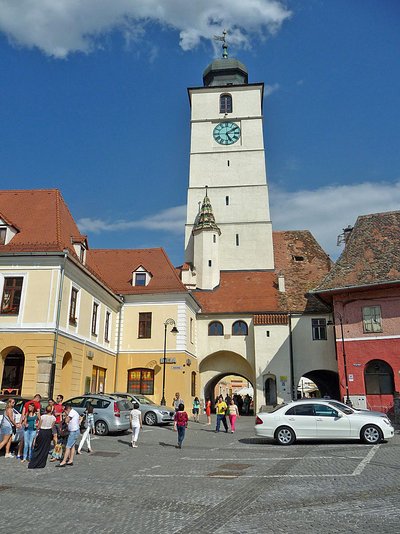 Rumänien Hermannstadt Ratsturm