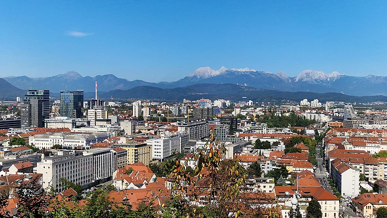 Ljubljana Laibach Burg Ausblick
