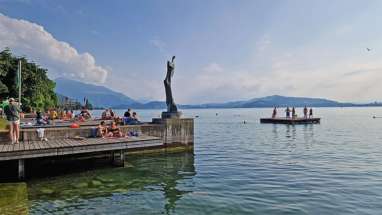 Zug Schweiz Seebad Seeliken