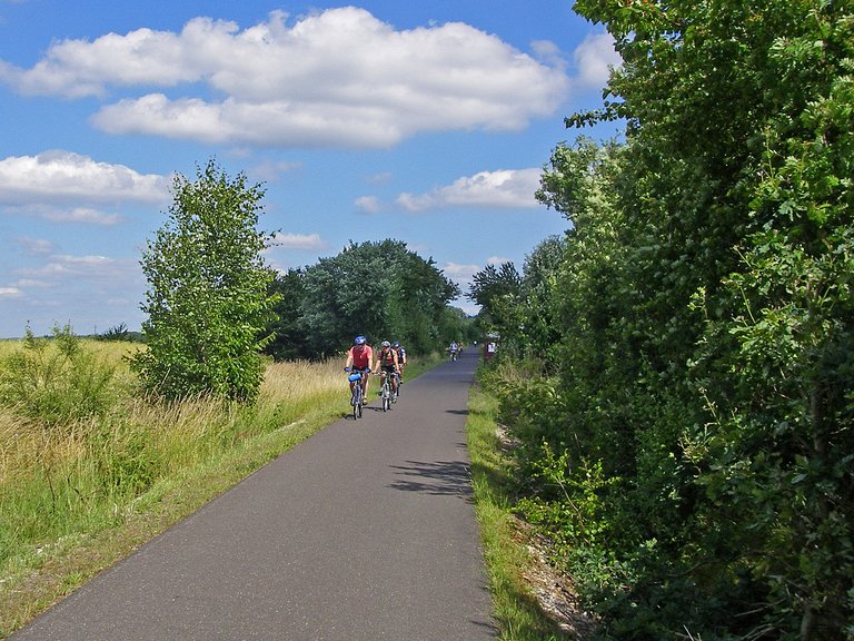 Hunsrück Schinderhannes Radweg mit Radfahrern