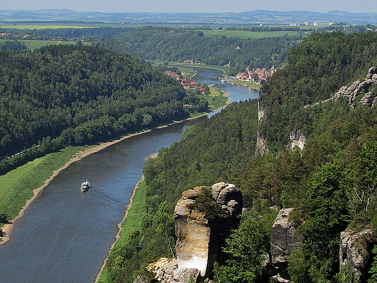 Lohmen Bastei Elbblick