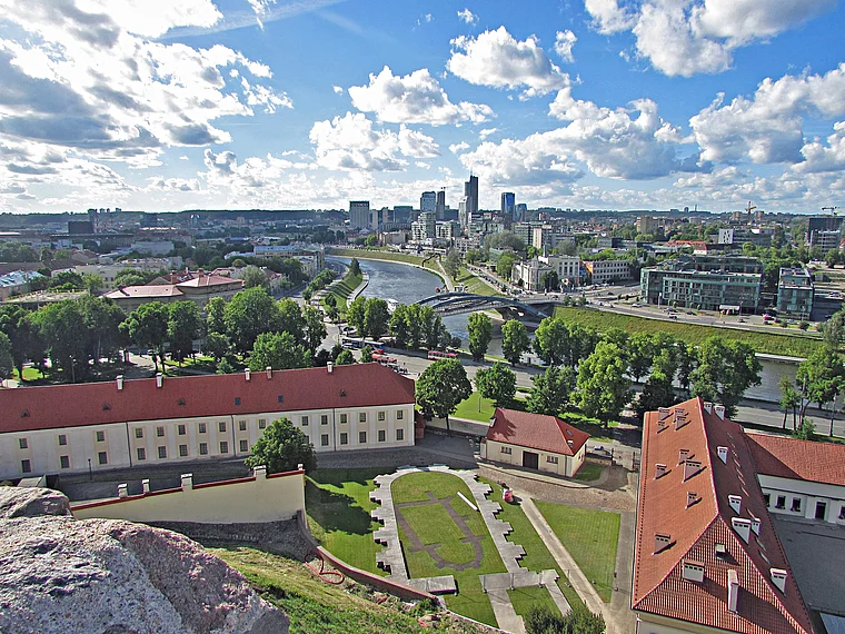 Vilnius Gediminas Burg Aussicht Neustadt