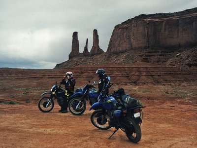 Monument Valley Motorradfahrer