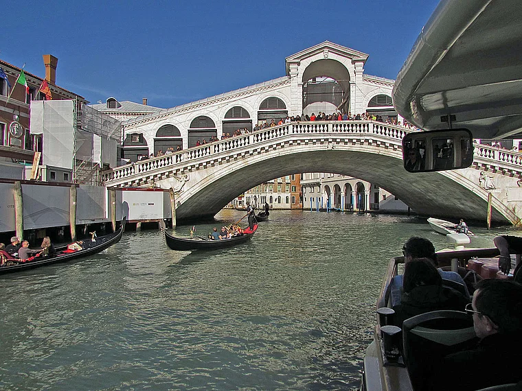Venedig Canal Grande und Rialtobrücke