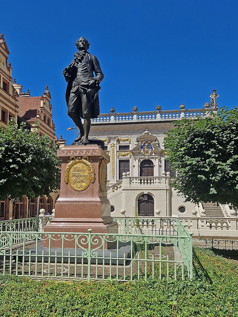 Leipzig Goethe Denkmal Naschmarkt