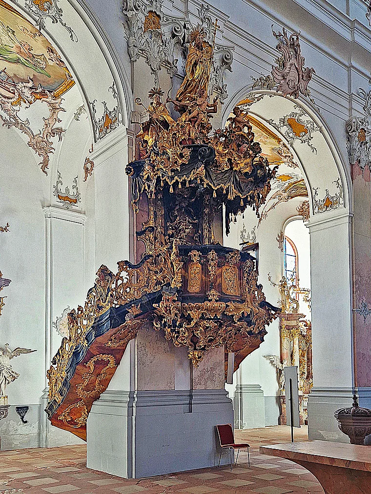 Amorbach Odenwald Abteikirche Kanzel