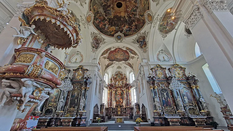 Schwyz Kirche St. Martin Innenaufnahme