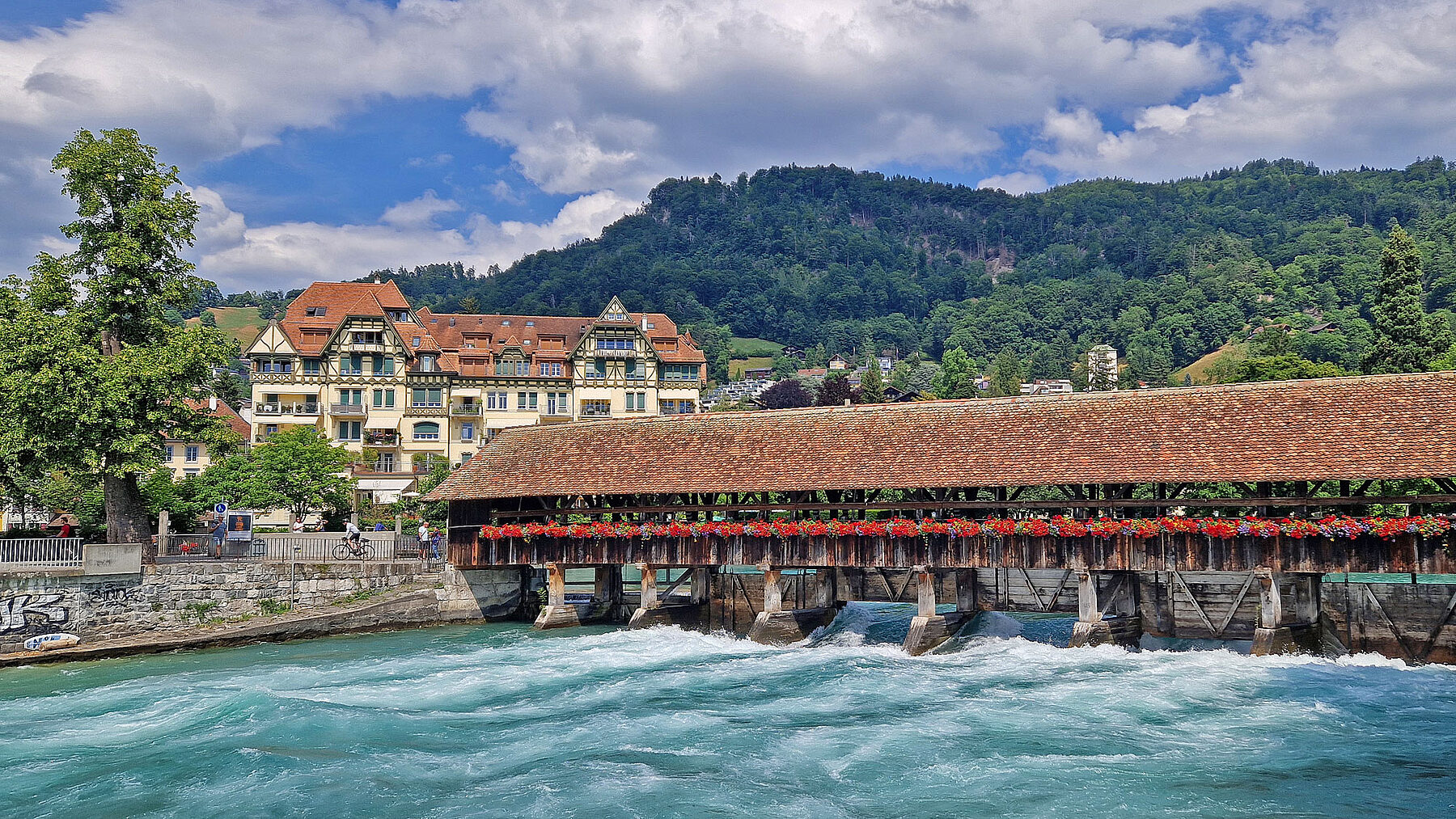 Thun Schweiz Obere Schleuse Sommer