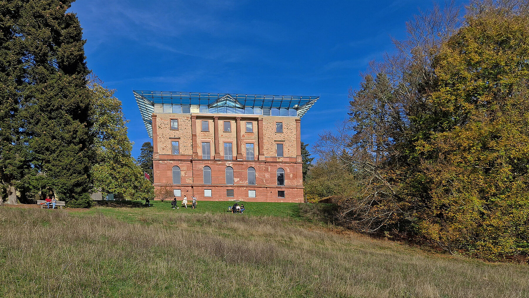 Wiesbaden Schloss Platte Herbst
