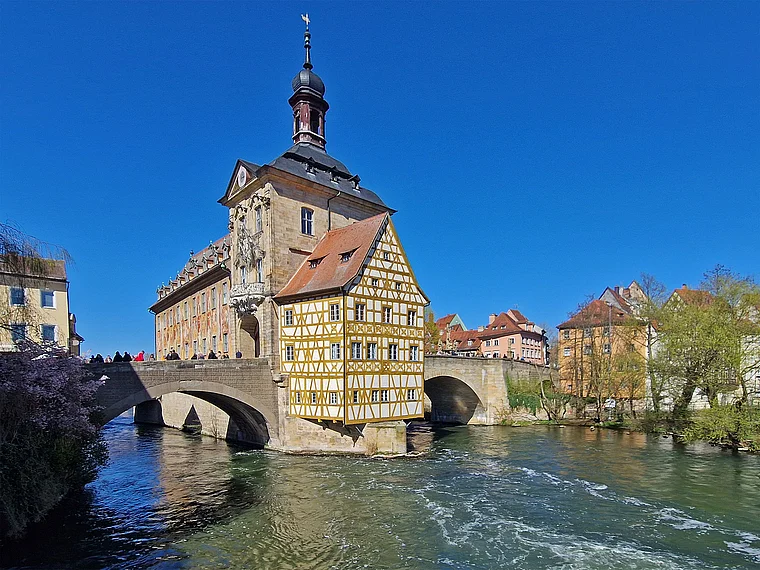 Bamberg Rathaus Regnitz