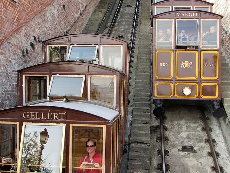 Budapest: Standseilbahn zum Burgberg im Stadtteil Buda