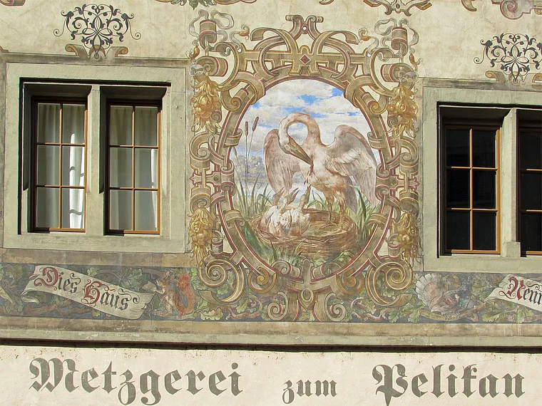 Stein am Rhein Rathausplatz Fassadenmalerei