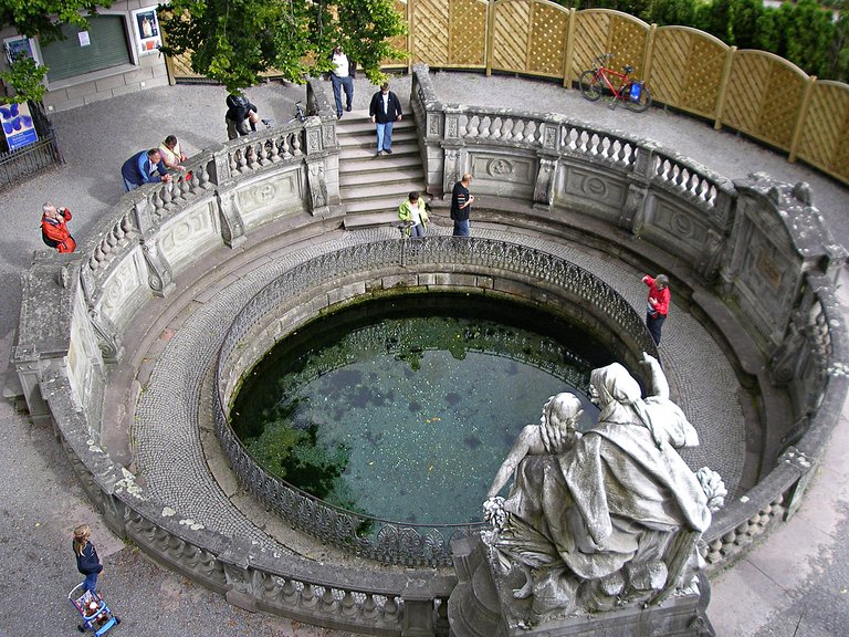 Donaueschingen Donauquelle von oben