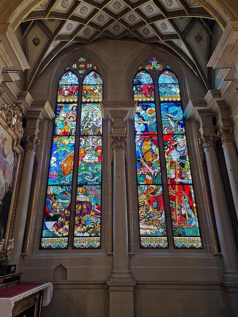 Freiburg Fribourg Cathedrale fenetres