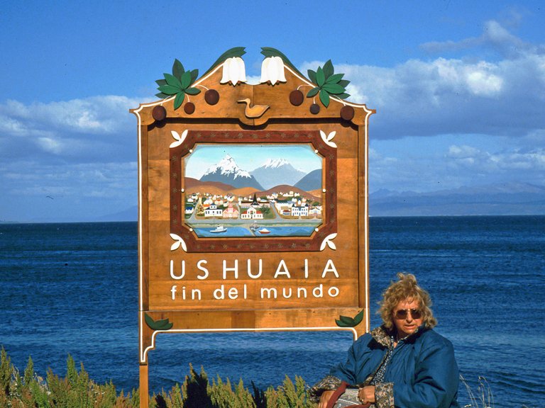 Feuerland Ushuaia Schild Fin del Mundo