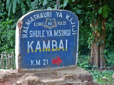 Tansania Schild Schule Ya Msingi