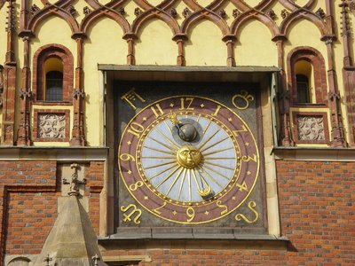 Breslau Rathaus Sonnenuhr