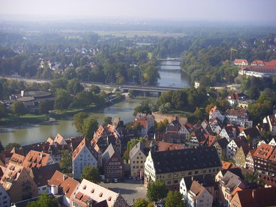 Ulm Münster Ausblick auf Donau