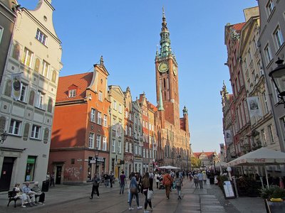 Danzig restaurierte Fassaden im Zentrum