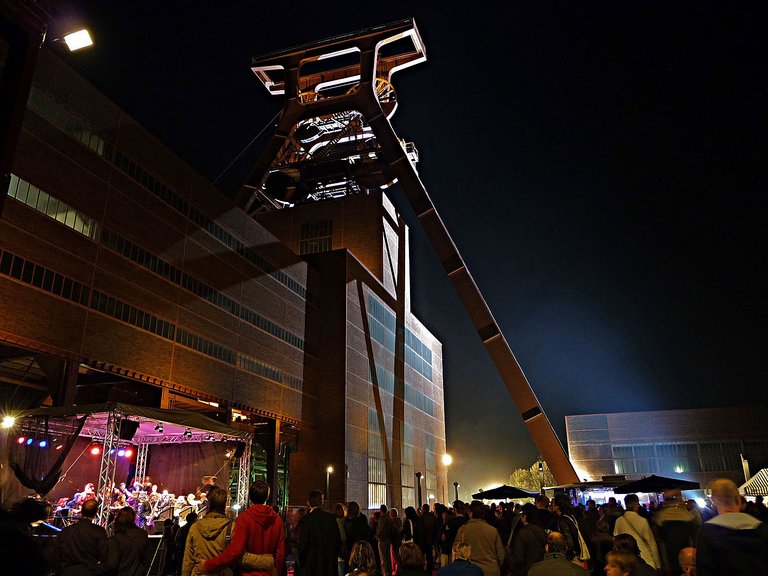 Essen Zollverein Zechenfest Nachtaufnahme