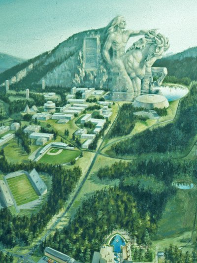 Crazy Horse Memorial South Dakota Zeichnung