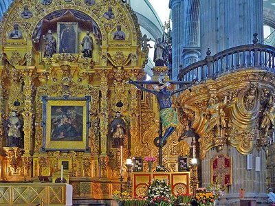 Mexico City Kathedrale goldener Altar