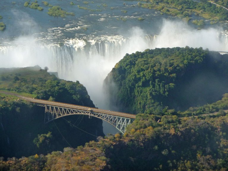 Victoria Falls Victoriafälle aus der Luft