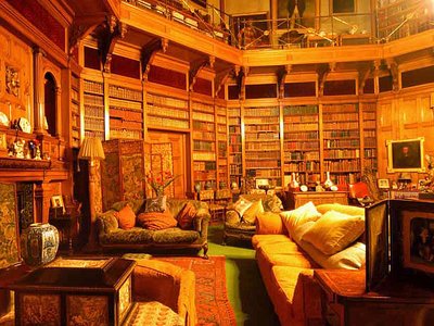 Lake District Muncaster Castle Bibliothek