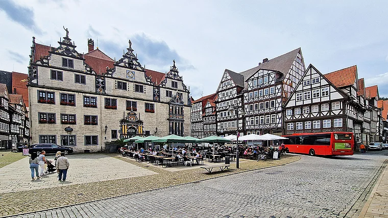 Hann. Münden Marktplatz Rathaus