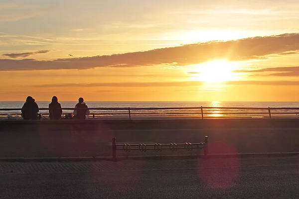 Opalküste Le Touquet Strand Sonnenuntergang