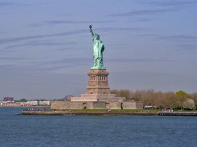 New York Freiheitsstatue von Fähre