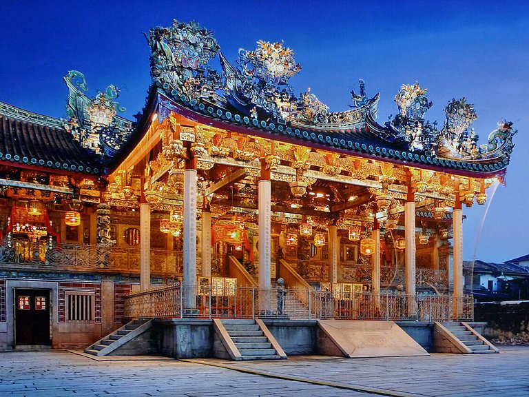 Penang George Town Khoo Kongsi Nachtaufnahme