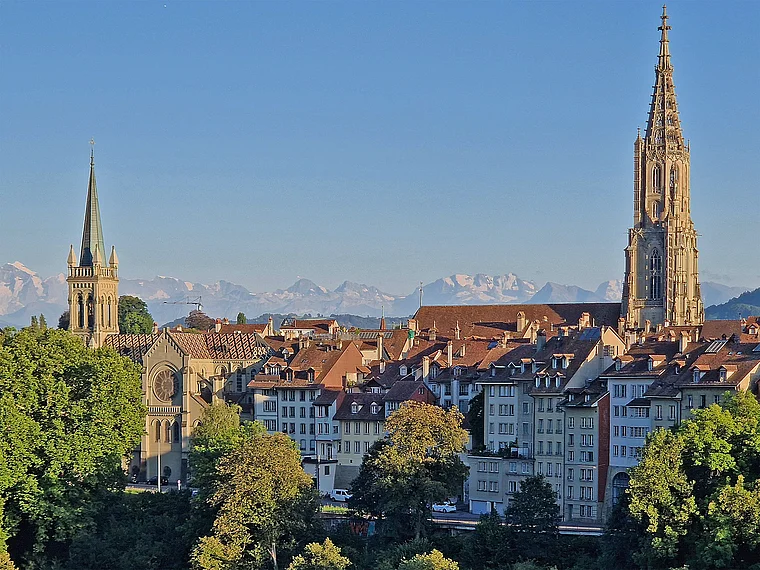 Bern Ausblick Kornhausbrücke Altstadt Oberland