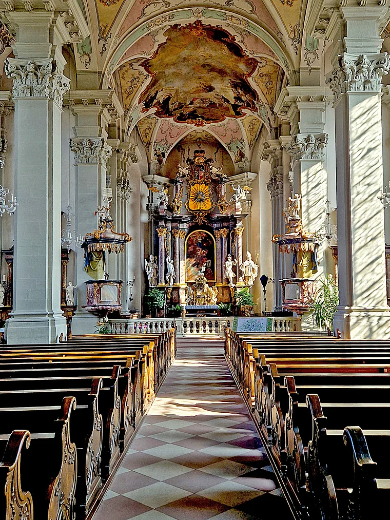 Amorbach Odenwald St. Gangolf Innenaufnahme
