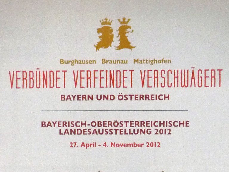 Logo bayerisch-österreichische Landesausstellung Verbündet Verfeindet Verschwägert