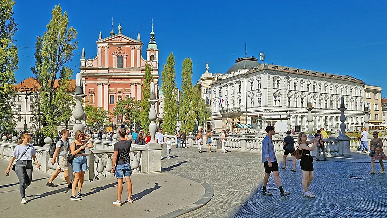 Ljubljana Laibach Drei Brücken