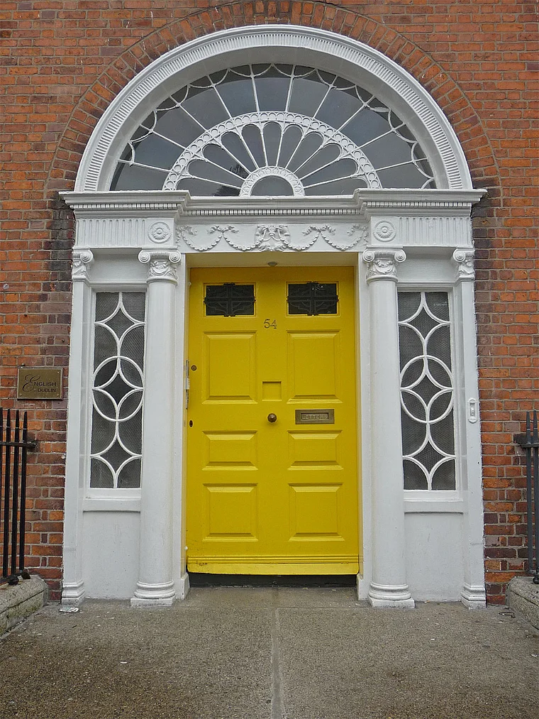 Dublin gelbe Haustür