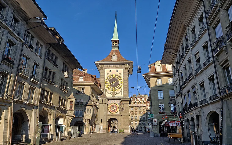 Bern Kramgasse Zytglogge