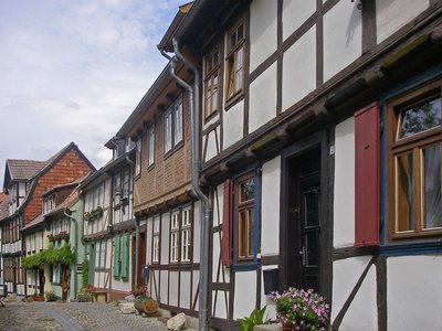 Quedlinburg Fachwerkhäuser am Schlossberg