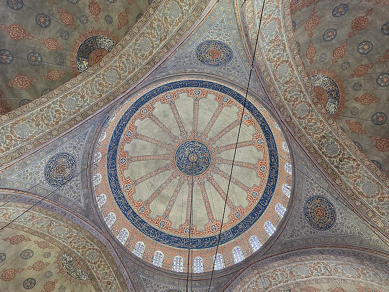 Istanbul Blaue Moschee Decke