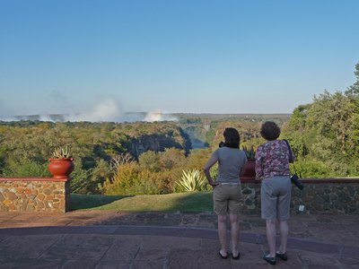 Victoria Falls Hotel Ausblick auf Wasserfall