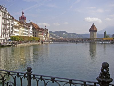 Luzern Reußbrücke Ausblick