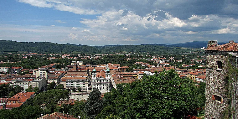Görz Burg Blick auf die Stadt