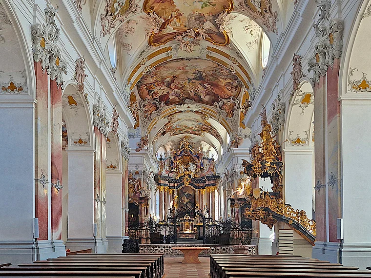 Amorbach Odenwald Abteikirche Innenaufnahme