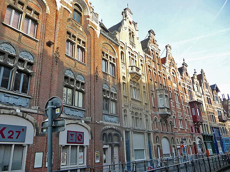Gotische Fassaden in Gent